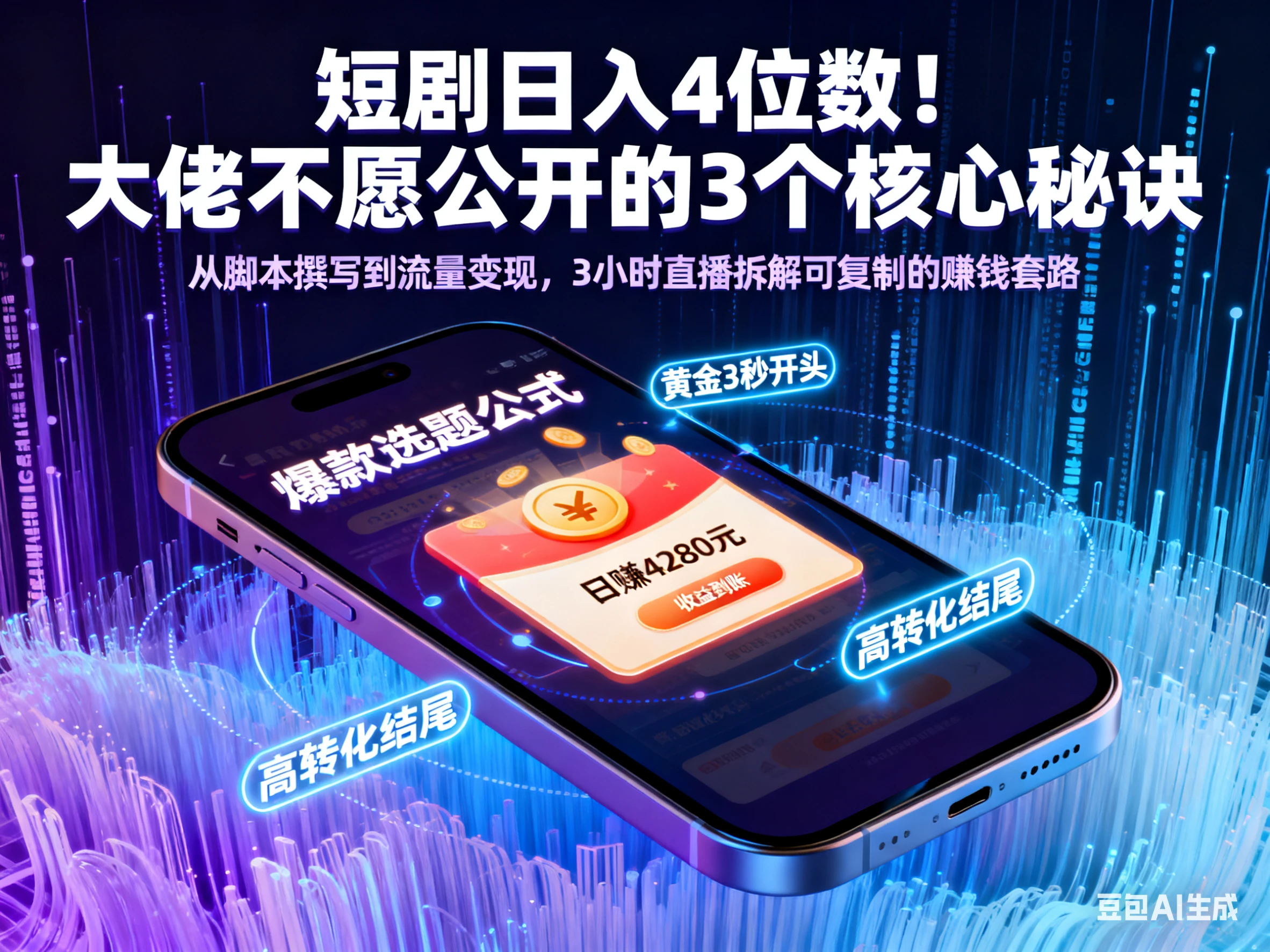 短剧 爆单大佬分享日入4位数经验和实操