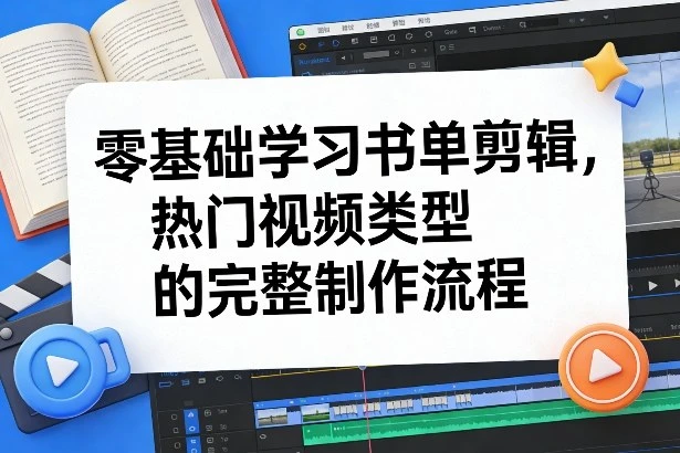 【精】零基础学习书单剪辑，热门视频类型的完整制作流程(更新2026)