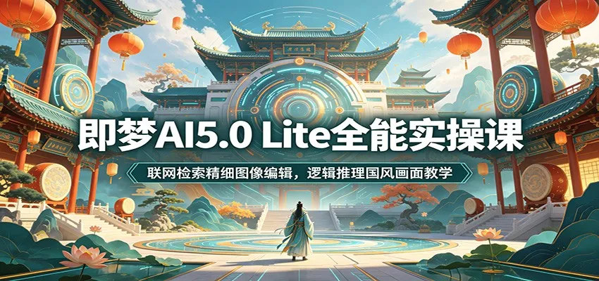 即梦AI5.0 Lite全能实操课:联网检索精细图像编辑,逻辑推理国风画面教学 即梦AI5.0 Lite全能实操课:联网检索精细图像编辑,逻辑推理国风画面教学