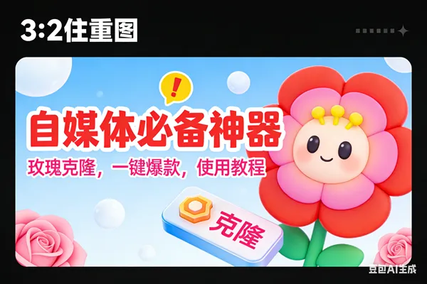 （16929期）玫瑰克隆神器，ai鲁大魔，自媒体必备的软件，一键爆款工具，详细教程