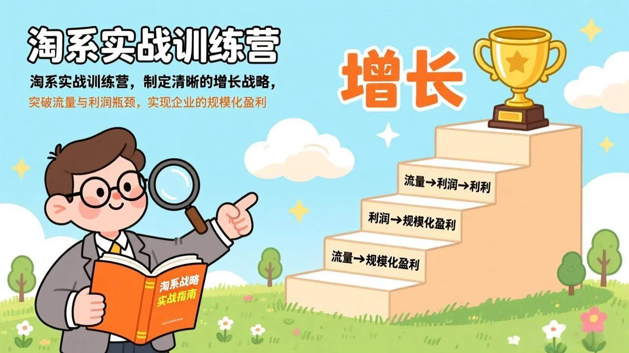 (17278期)淘系实战训练营,制定清晰的增长战略,突破流量与利润瓶颈,实现企业的规模化盈利-资源之家 (17278期)淘系实战训练营,制定清晰的增长战略,突破流量与利润瓶颈,实现企业的规模化盈利-资源之家