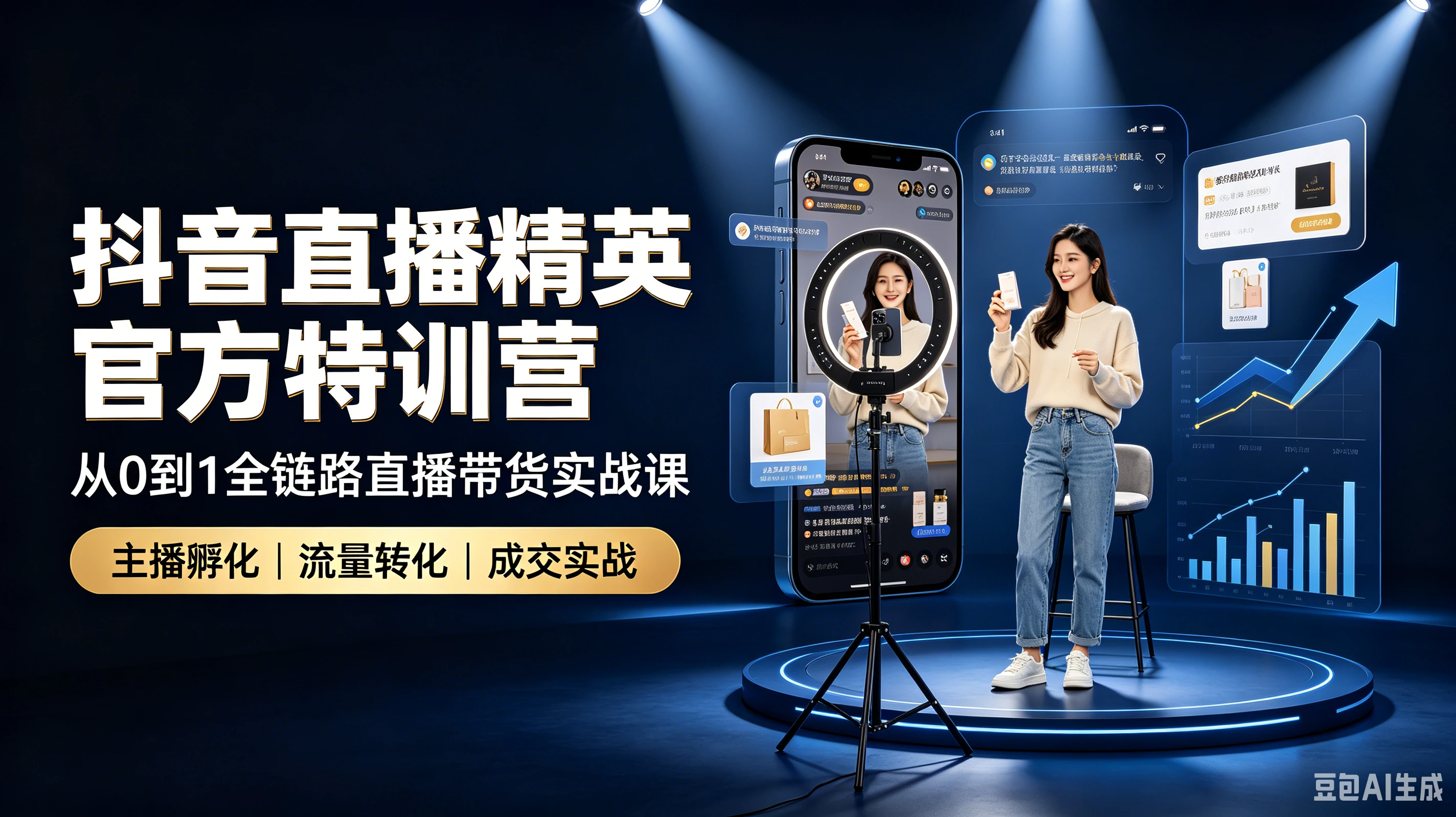 【精】爵优抖音直播精英官方特训营｜从0到1全链路直播带货实战课