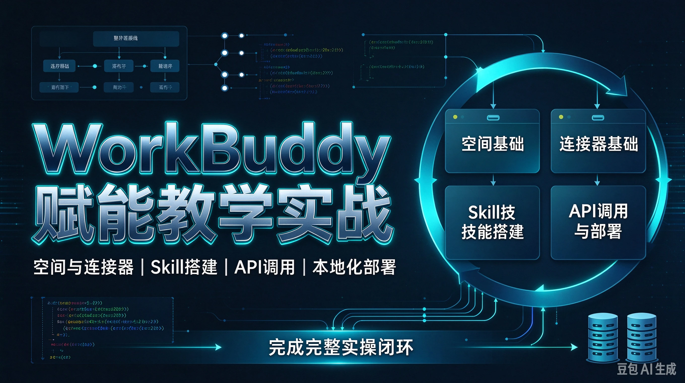 【精】WorkBuddy赋能教学实战，带你掌握空间与连接器基础，自主搭建各类skill技能，完成API调用与本地化部署的完整实操闭环