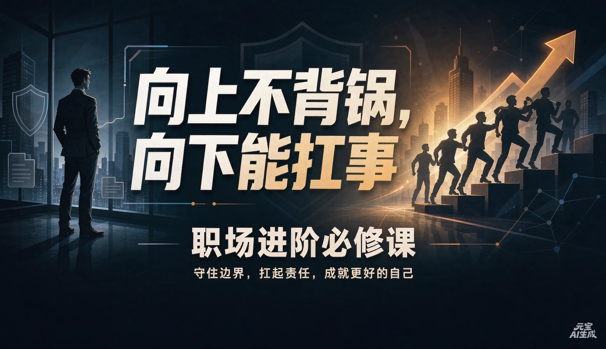 【精】向上不背锅，向下能扛事 职场进阶必修课