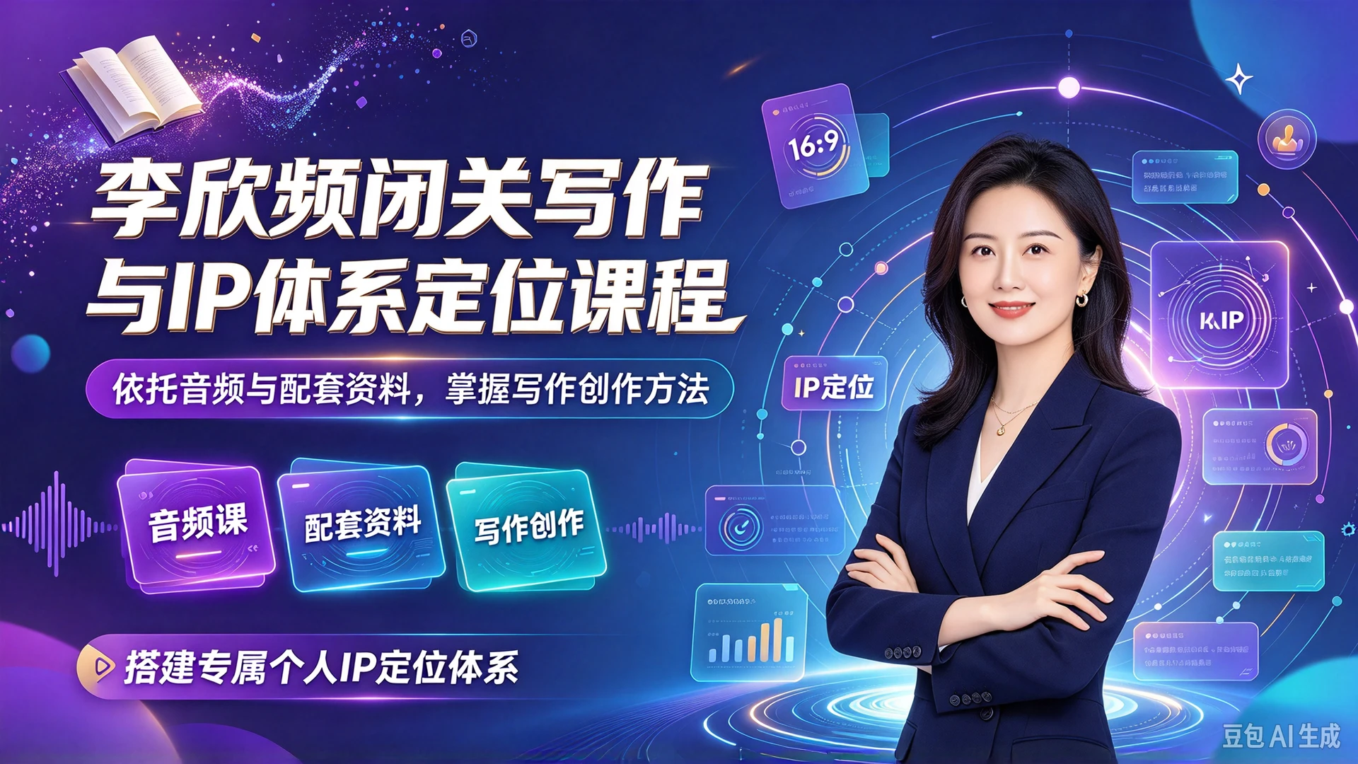 【精】李欣频闭关写作与IP体系定位课程，依托音频与配套资料，掌握写作创作方法，搭建专属个人IP定位体系