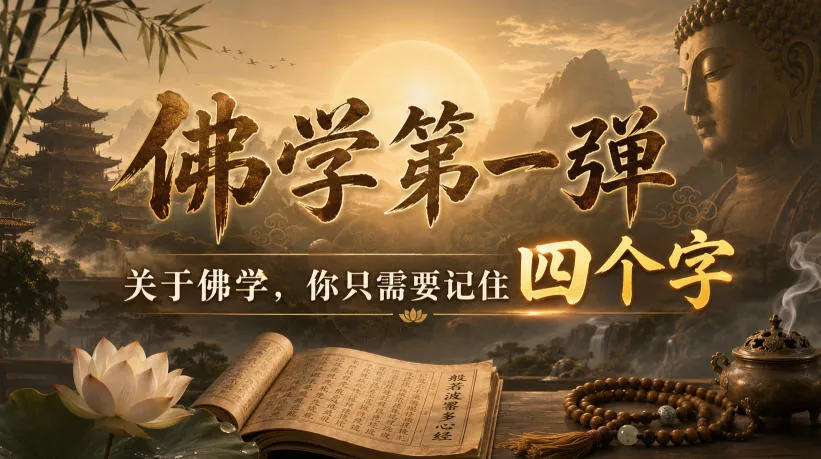 付费文章：佛学第一弹，关于佛学，你只需要记住四个字