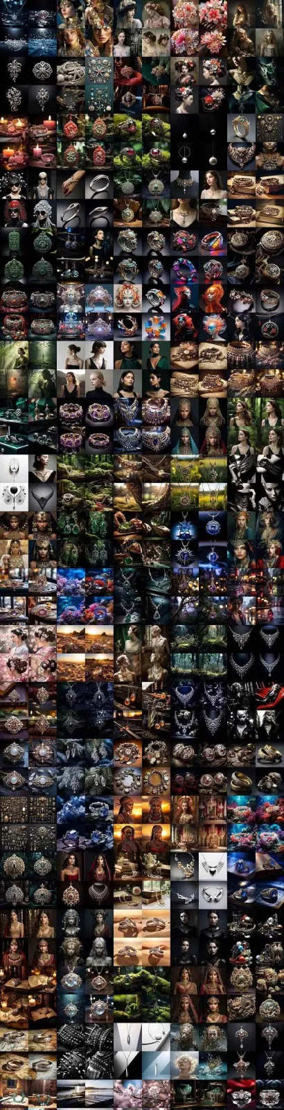 463个Midjourney珠宝摄影提示词：覆盖全品类珠宝，AI设计秒出专业效果-资源之家