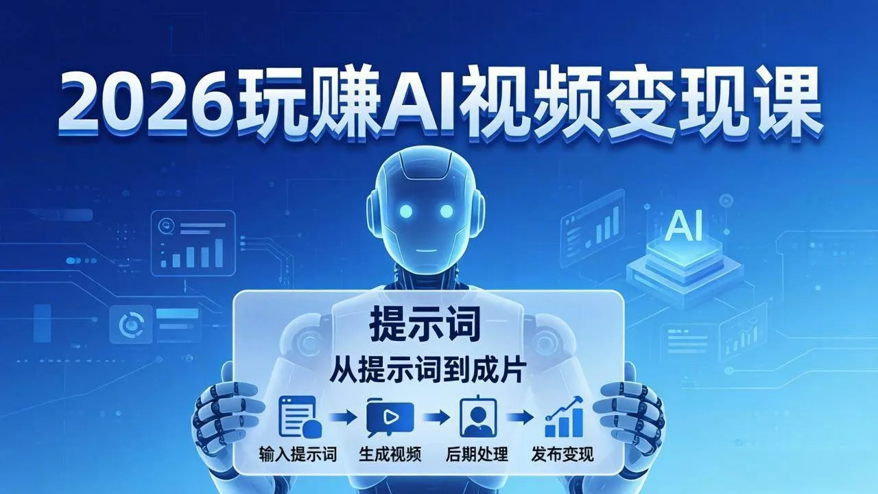 （17827期）2026玩赚AI视频变现课：掌握 AI 视频全流程技能，从提示词到成片高效产出