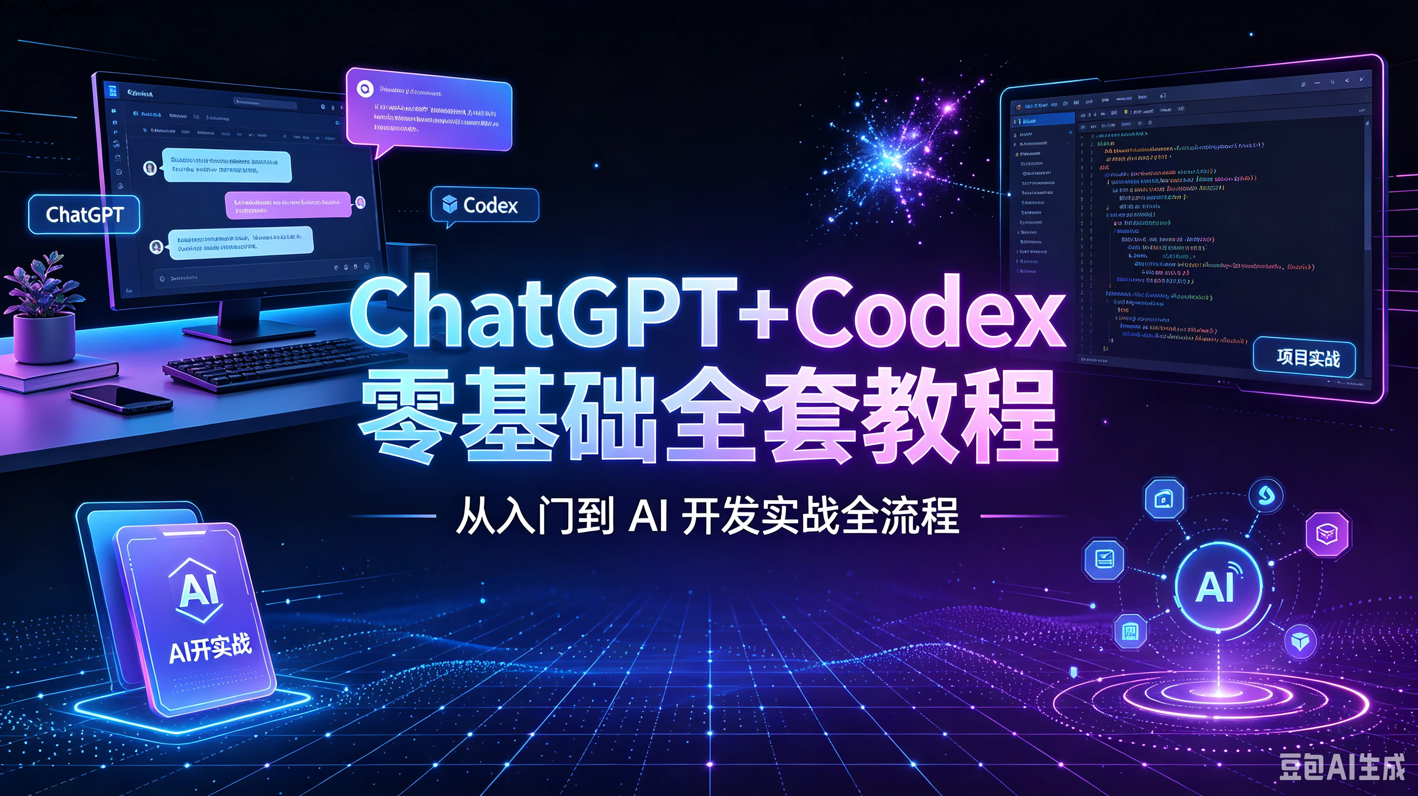 【精】ChatGPT+Codex 零基础全套教程｜从入门到 AI 开发实战全流程