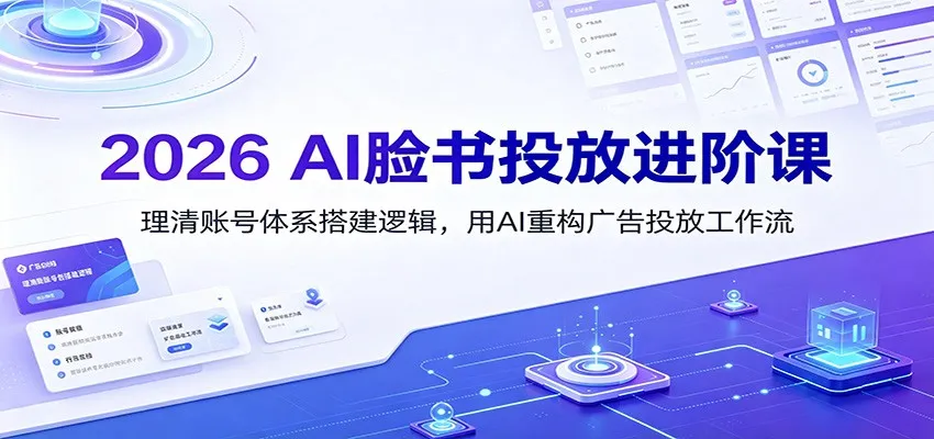 2026 AI脸书投放进阶课:理清账号体系搭建逻辑,用AI重构广告投放工作流(更新) 2026 AI脸书投放进阶课:理清账号体系搭建逻辑,用AI重构广告投放工作流(更新)