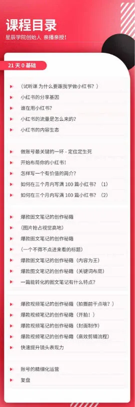 21天0基础小红书实操训练营｜从账号搭建、流量逻辑到爆款笔记、垂直变现全突破