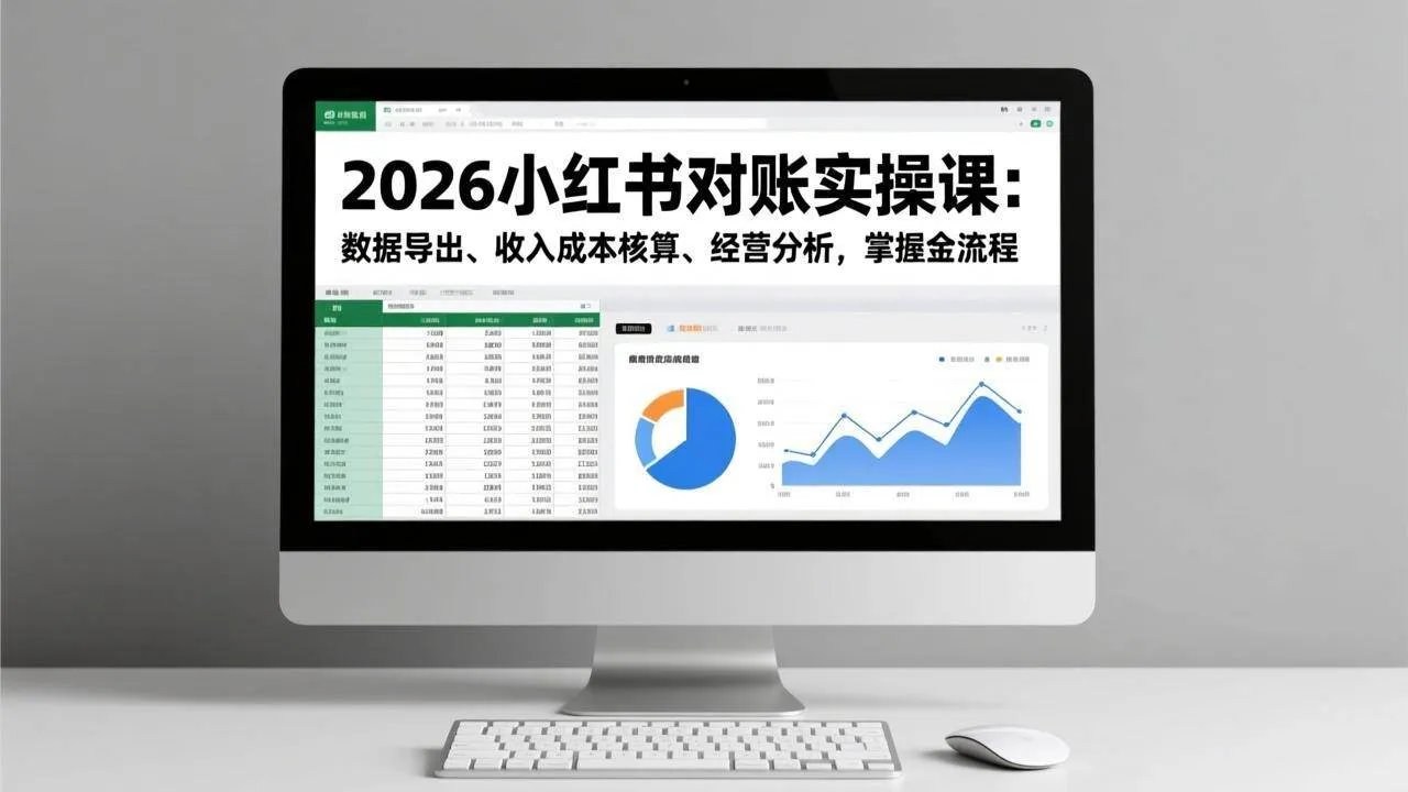 (17071期)2026小红书对账实操课:数据导出、收入成本核算、经营分析,掌握全流程-资源之家 (17071期)2026小红书对账实操课:数据导出、收入成本核算、经营分析,掌握全流程-资源之家