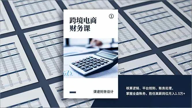 （17036期）跨境电商财务课，核算逻辑、平台规则、账务处理，掌握全盘账务，胜任高薪岗位月入1.5万+
