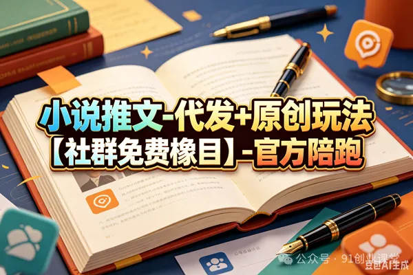 小说推文-代发+原创玩法【社群免费橡目】-官方陪跑 小说推文-代发+原创玩法【社群免费橡目】-官方陪跑