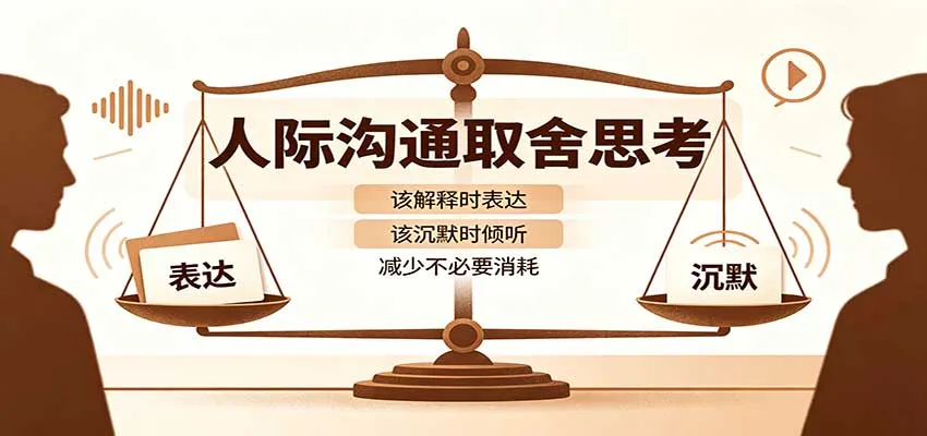 人际沟通取舍思考：分清解释与沉默边界，拿捏职场生活沟通分寸减少情绪内耗