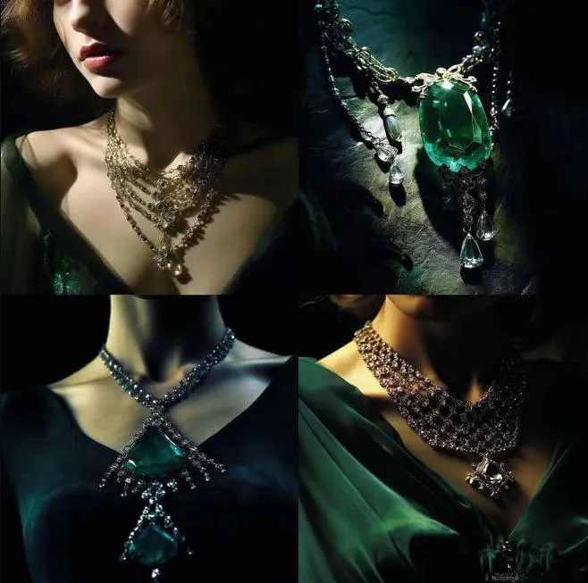 460+专业Midjourney珠宝摄影AI提示词戒指，项链-耳环-手链-宝石等，立即开始创作珠宝艺术