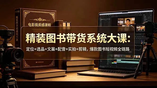 (19007期)精装图书带货系统大课:定位+选品+文案+配音+实拍+剪辑,爆款图书短视频全链路-资源之家 (19007期)精装图书带货系统大课:定位+选品+文案+配音+实拍+剪辑,爆款图书短视频全链路-资源之家